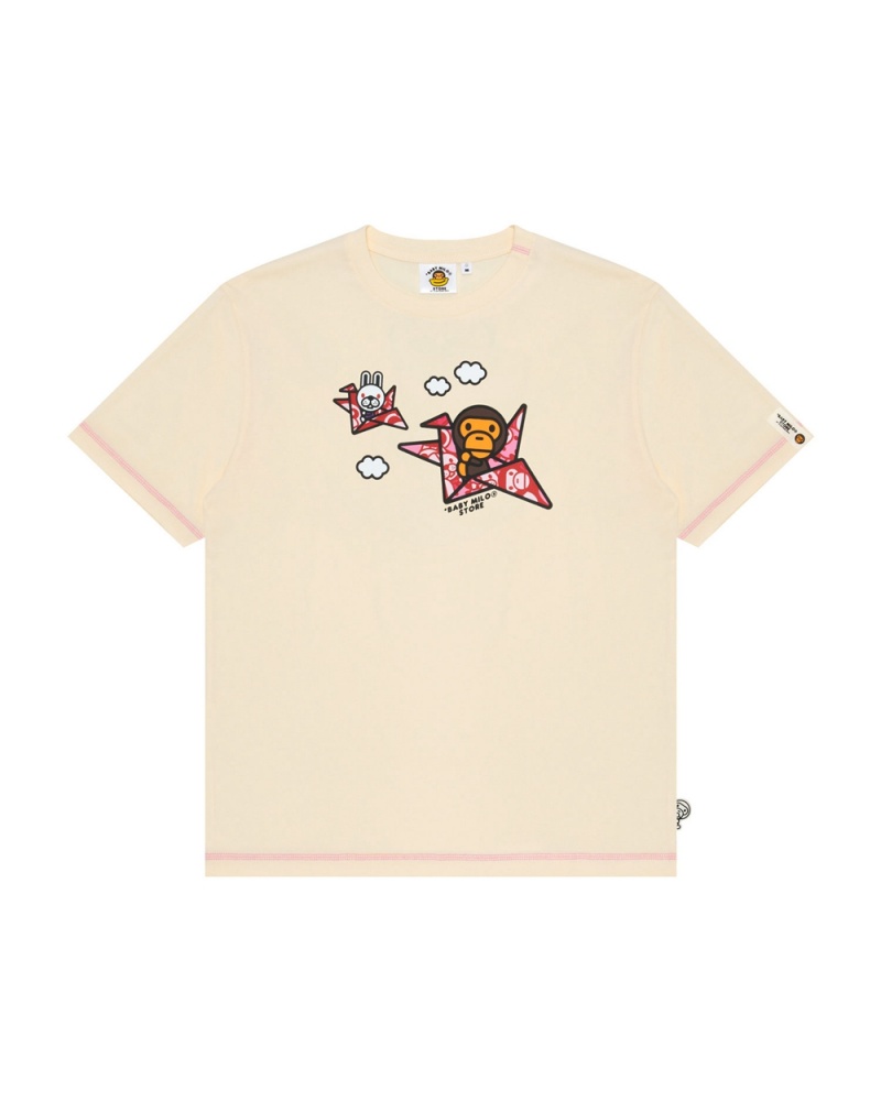 T Shirts Bape Baby Milo print Blanche Homme | RXW-44942456